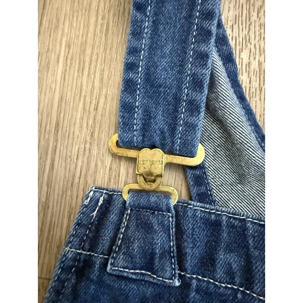 Carhartt Denim Big Overalls 32x30 Men’s Blue Workwear OR4672-M (READ)